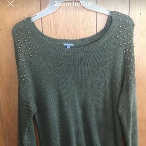 Olive studded sweater